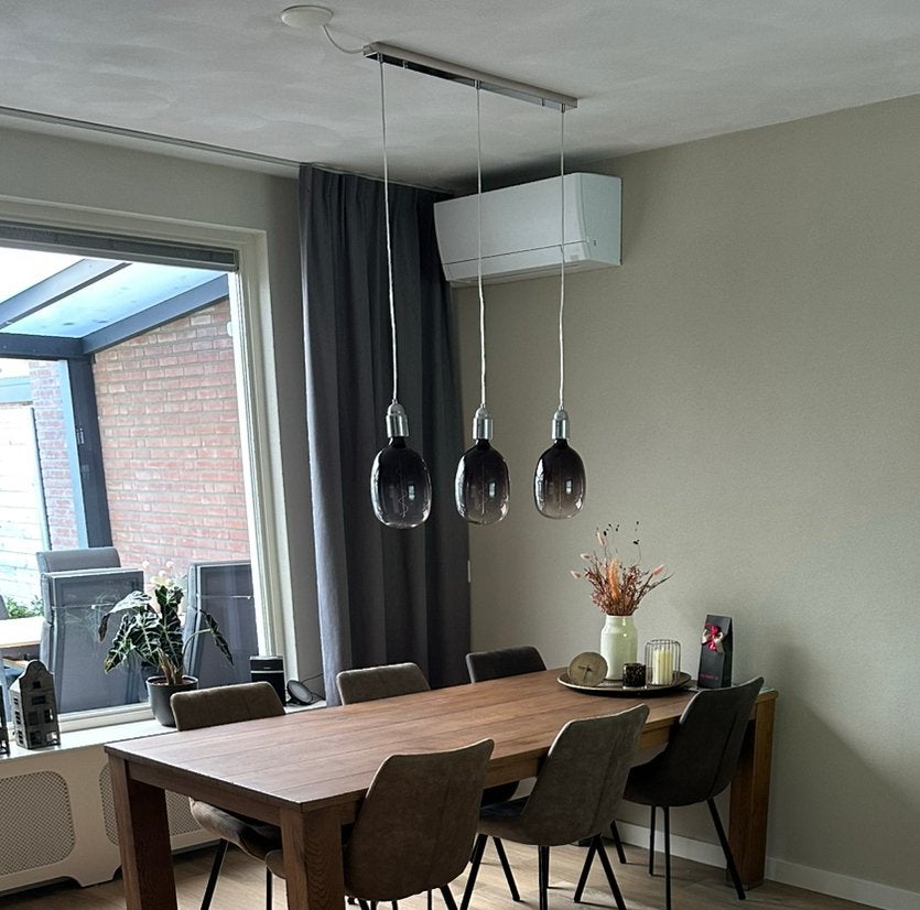 Hanglamp 3-delig, Huis en Inrichting, Lampen | Hanglampen, Ophalen, Zo goed als nieuw, Minder dan 50 cm