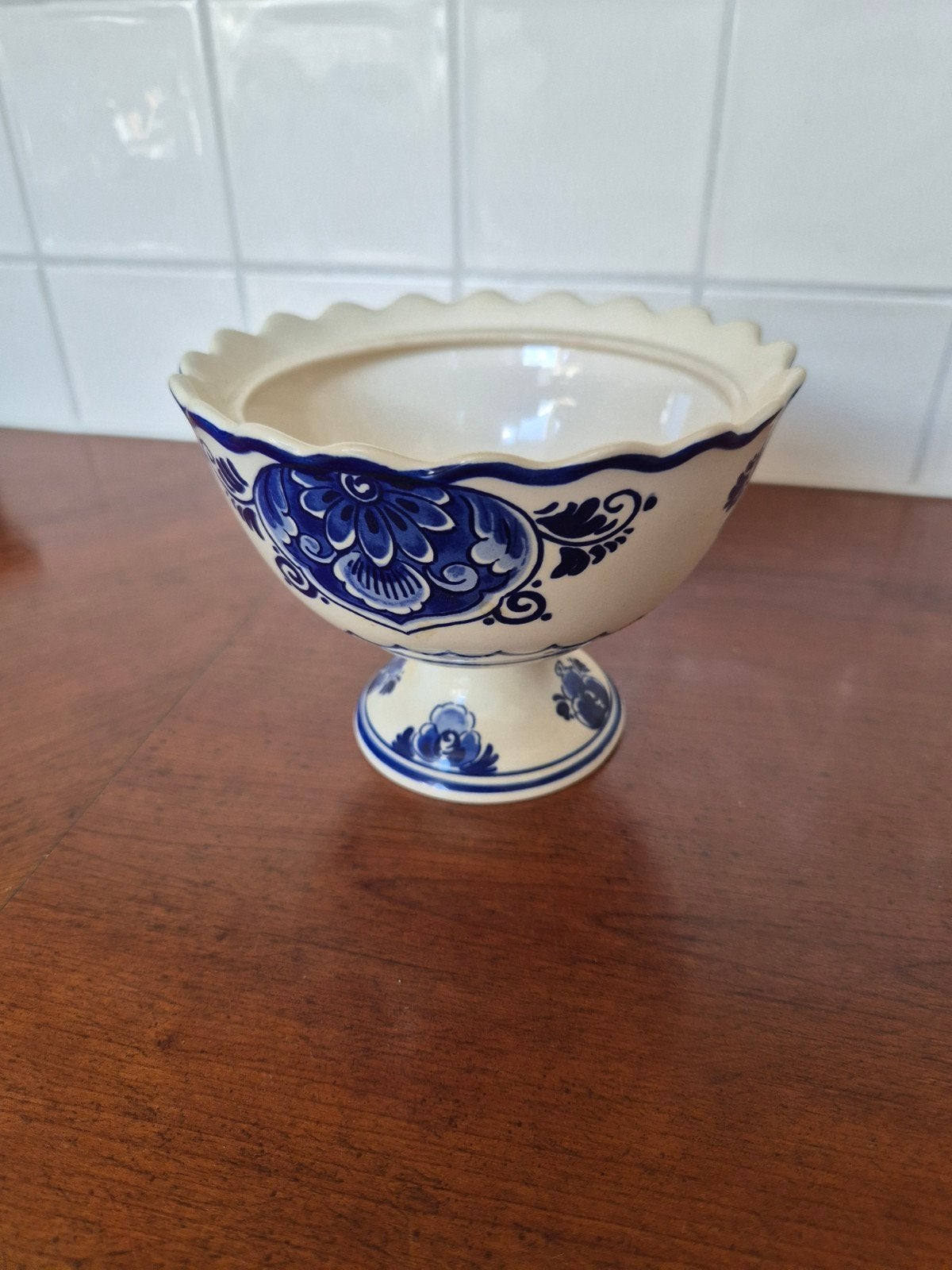 Flora Keramiek Delfts Holland Handwerk Schaal 964, Ophalen