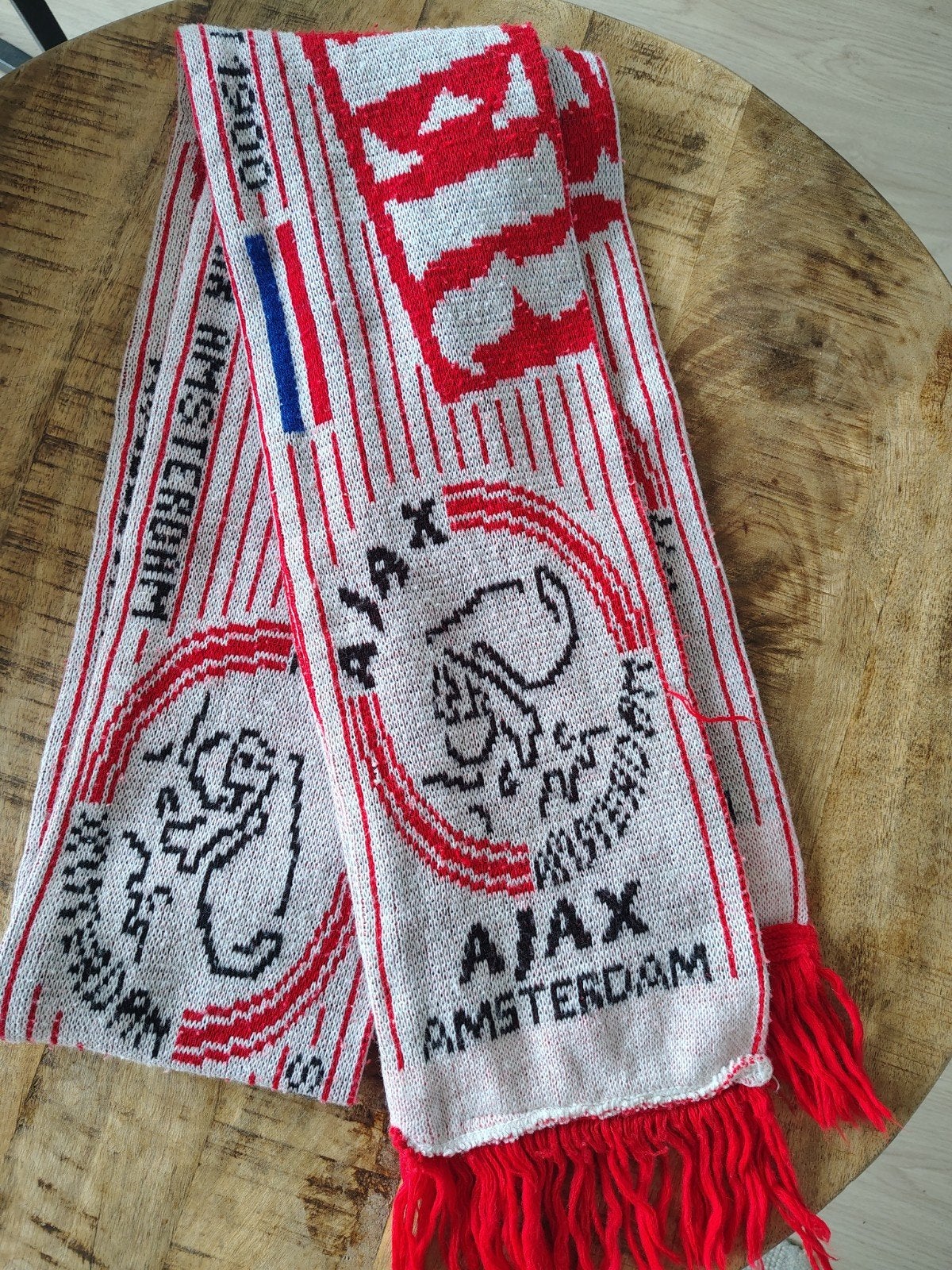 Ajax sjaal - Supporter Ajax Amsterdam Forever, Ophalen of Verzenden, Zo goed als nieuw, Ajax, Vaantje of Sjaal