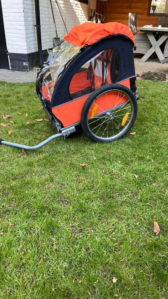 Fietskar (voor kinderen of hond) met babyzitje, Ophalen, Gebruikt, Kinderkar, 20 tot 40 kg