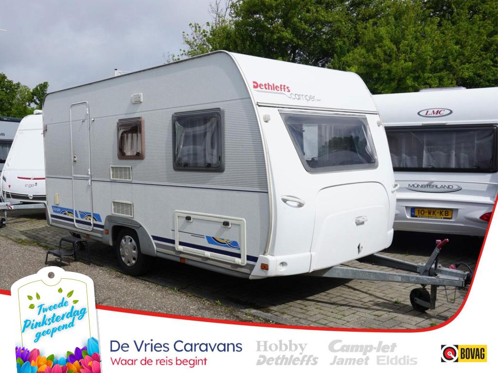 Dethleffs Camper 440 DB tent + luifel,fietsendrag, Caravans en Kamperen, Caravans, Standaardzit, Kachel, Bedrijf, 750 - 1000 kg