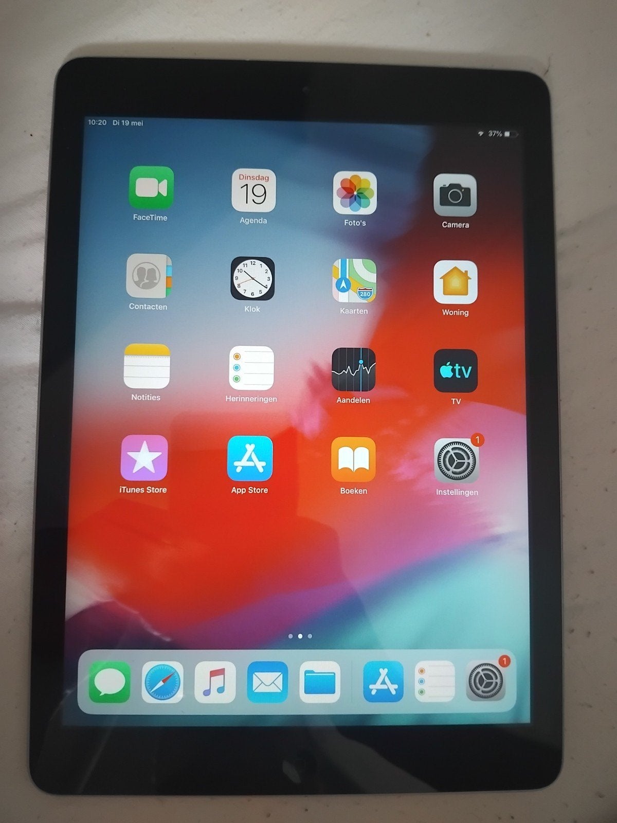 Apple iPad Air 16 GB Wi-Fi - werkend, Computers en Software, Apple iPads, 10 inch, Wit, Apple iPad Air, Ophalen of Verzenden