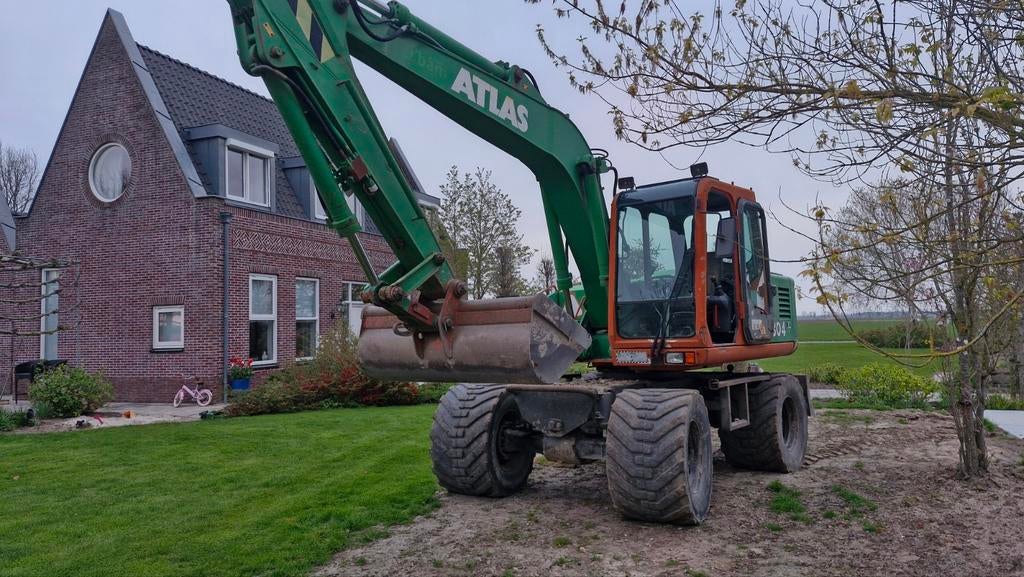 VERKOCHT Atlas 1304 Mobiele Kraan - graafmachine, Ophalen of Verzenden, Kraan
