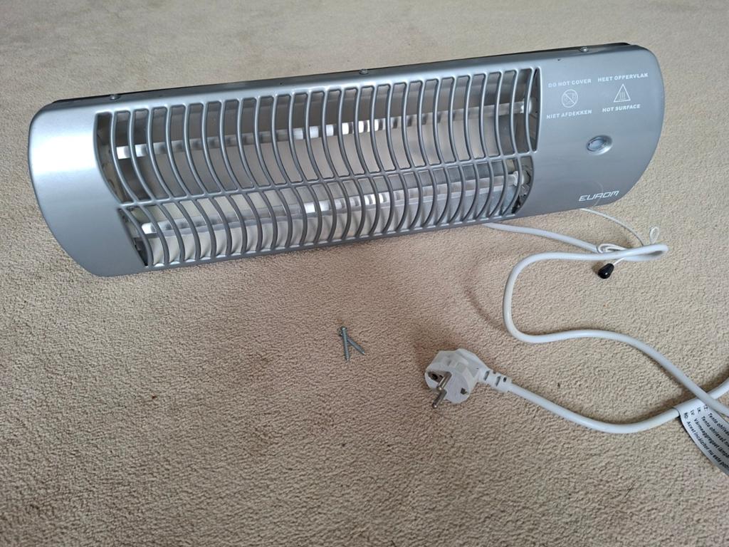 Eurom HQ1203 Halogeen Terrasverwarmer 1200W, Gebruikt, Overige soorten, Elektrisch, Ophalen of Verzenden