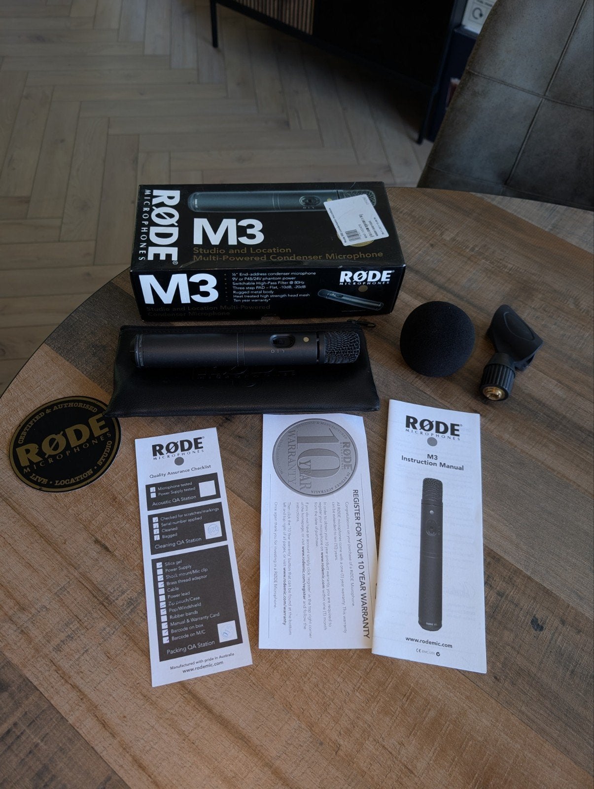 Røde M3 Condenser Microfoon, Muziek en Instrumenten, Ophalen, Gebruikt, Studiomicrofoon