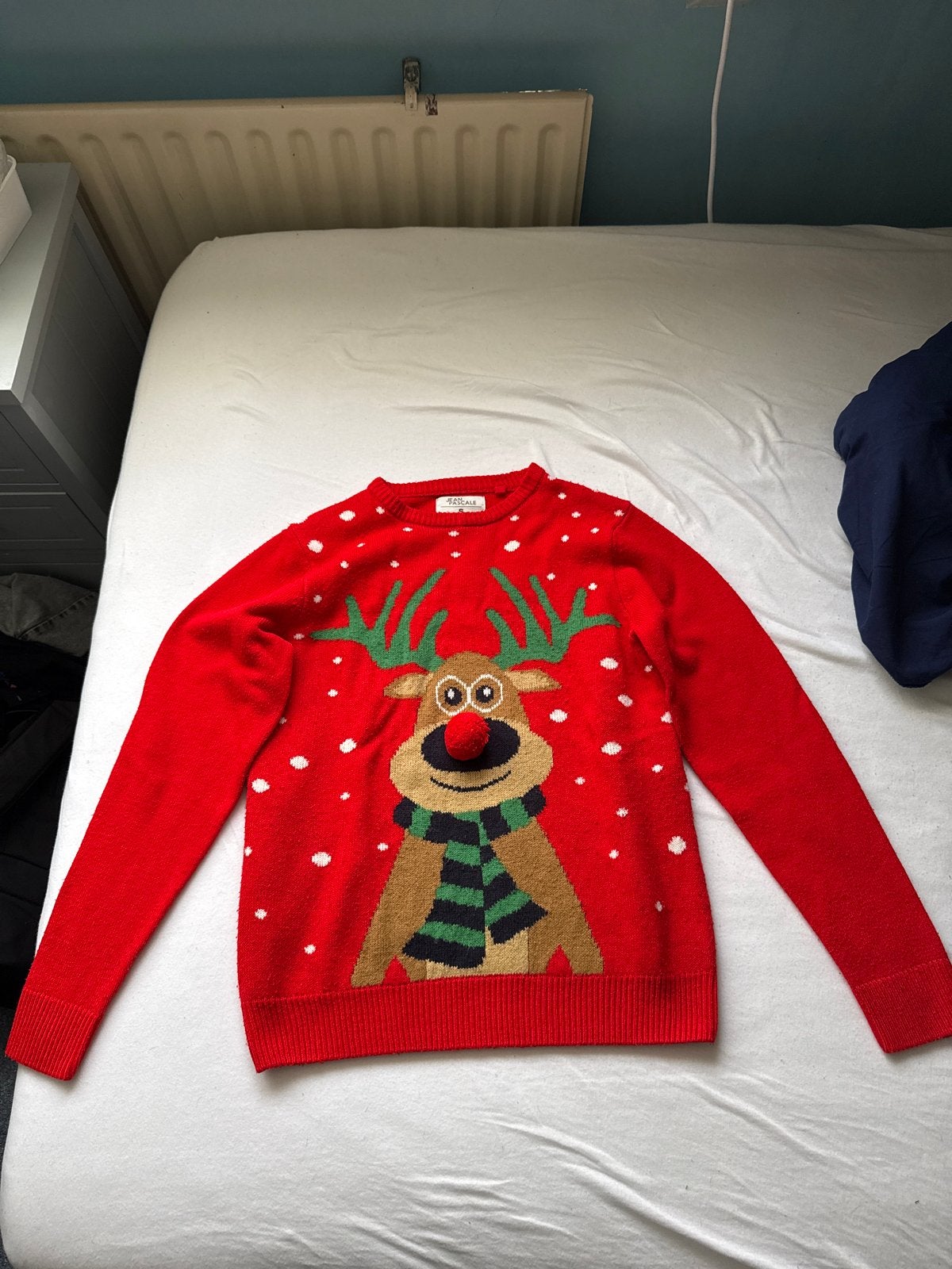 Jean Pascale Kersttrui Rendier Rood Maat S, Kleding | Dames, Ophalen of Verzenden, Zo goed als nieuw, Maat 36 (S), Rood