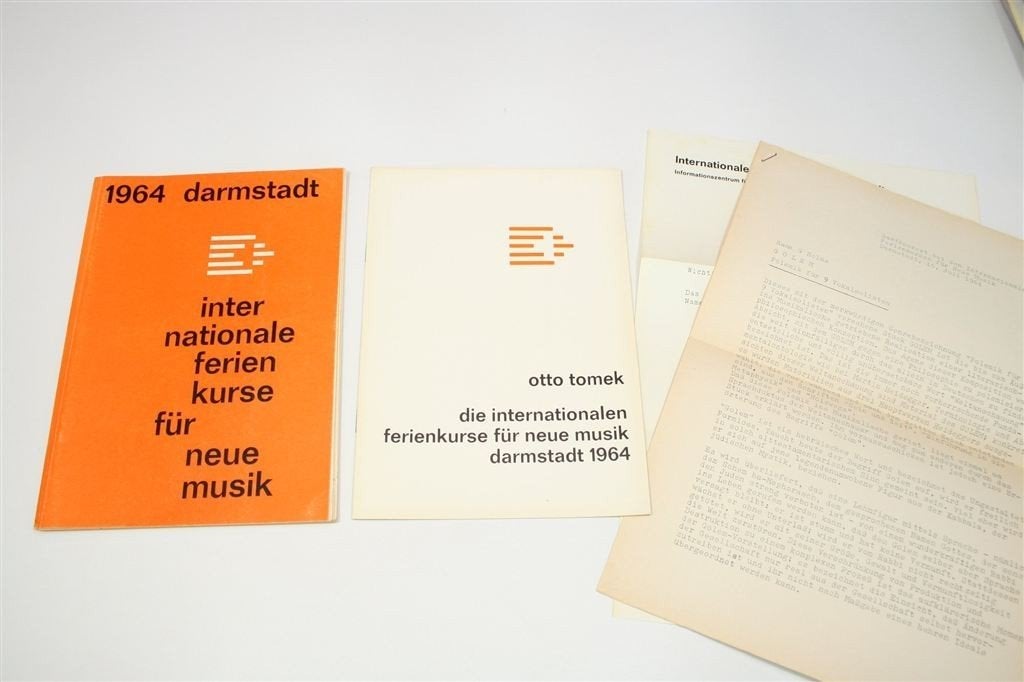 Ferienkurse Neue Musik Darmstadt 1964 Otto Tomek, Ophalen of Verzenden, Gelezen, Artiest
