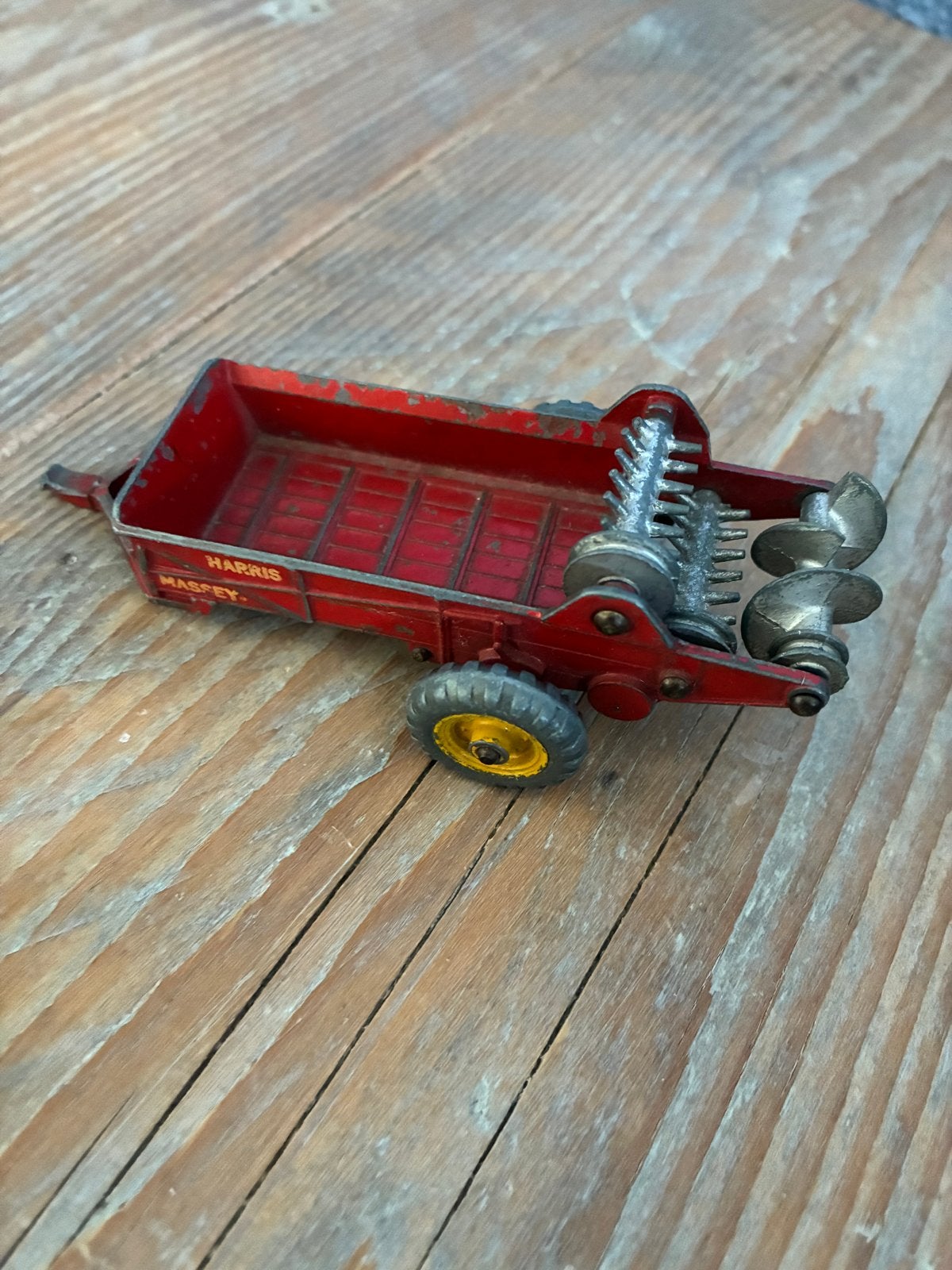 Vintage Dinky Toys Massey Harris Mestverspreider, Ophalen of Verzenden, Gebruikt