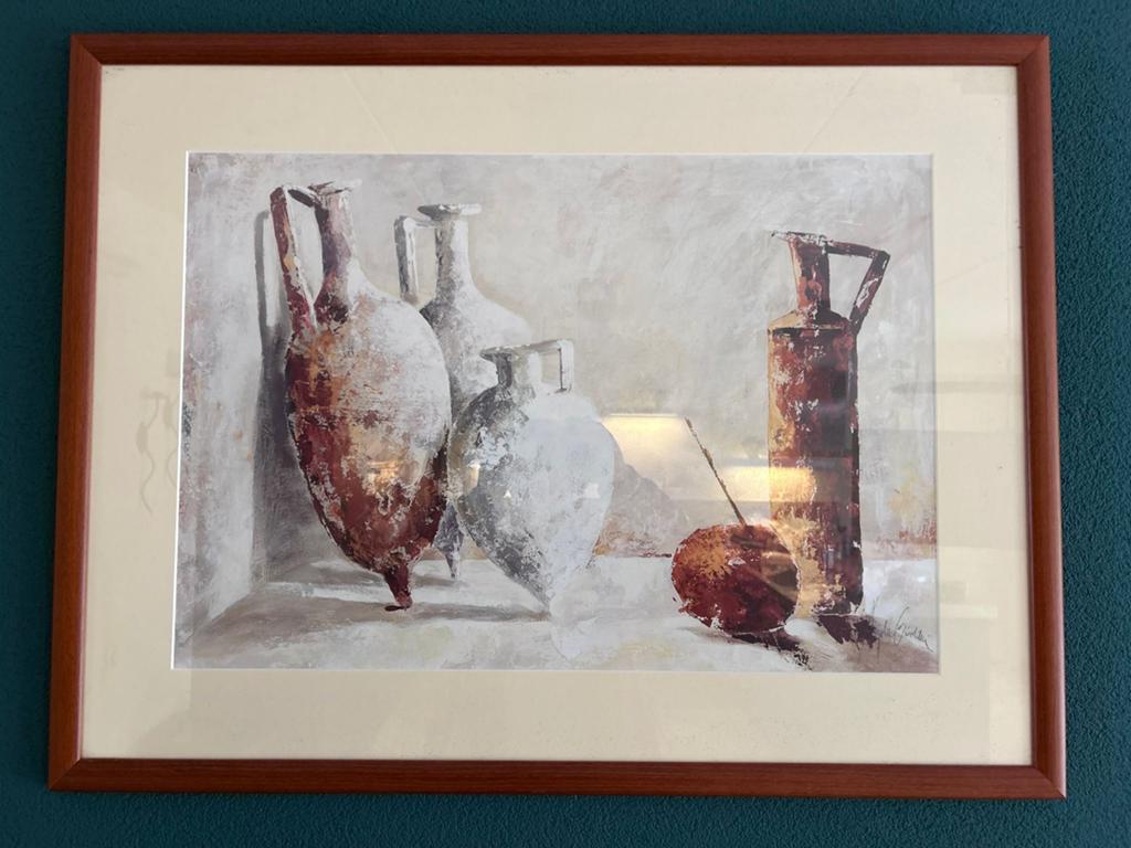 Schilderij met vazen en kruiken - Decoratieve kunst, Ophalen