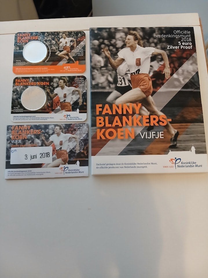 Fanny Blankers Koen complete set, Setje, Koningin Beatrix, Zilver, Euro's