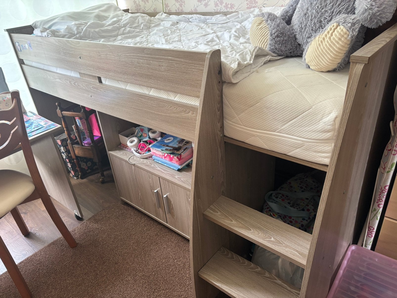 Kinderbed 200x90, Ophalen, Zo goed als nieuw, Hoogslaper