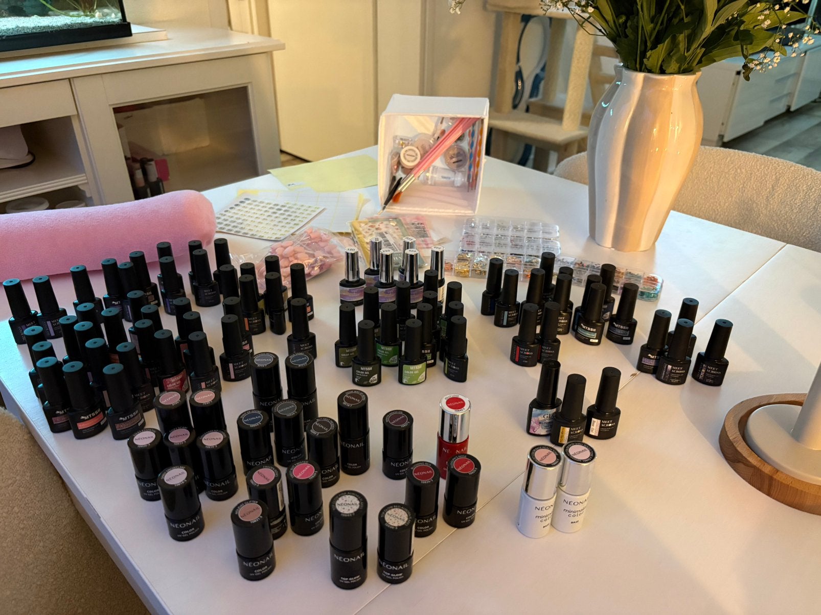 Gellak nagellak neonail pinkgelak etc, Ophalen, Zo goed als nieuw, Overige kleuren, Handen en Nagels