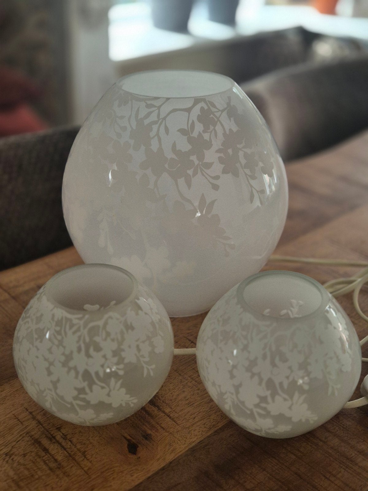 Ikea Knubbig tafellampen - 1 grote, 2 kleine, Ophalen