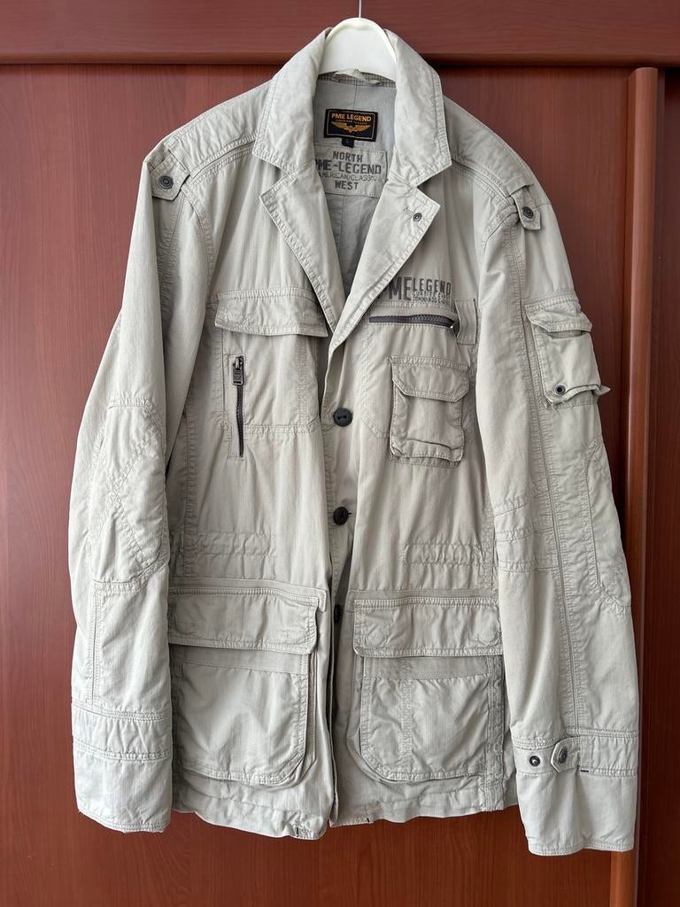 PME Legend Safari Jas - Beige - Maat L, Kleding | Heren, Ophalen of Verzenden, Zo goed als nieuw, Maat 52/54 (L), Beige