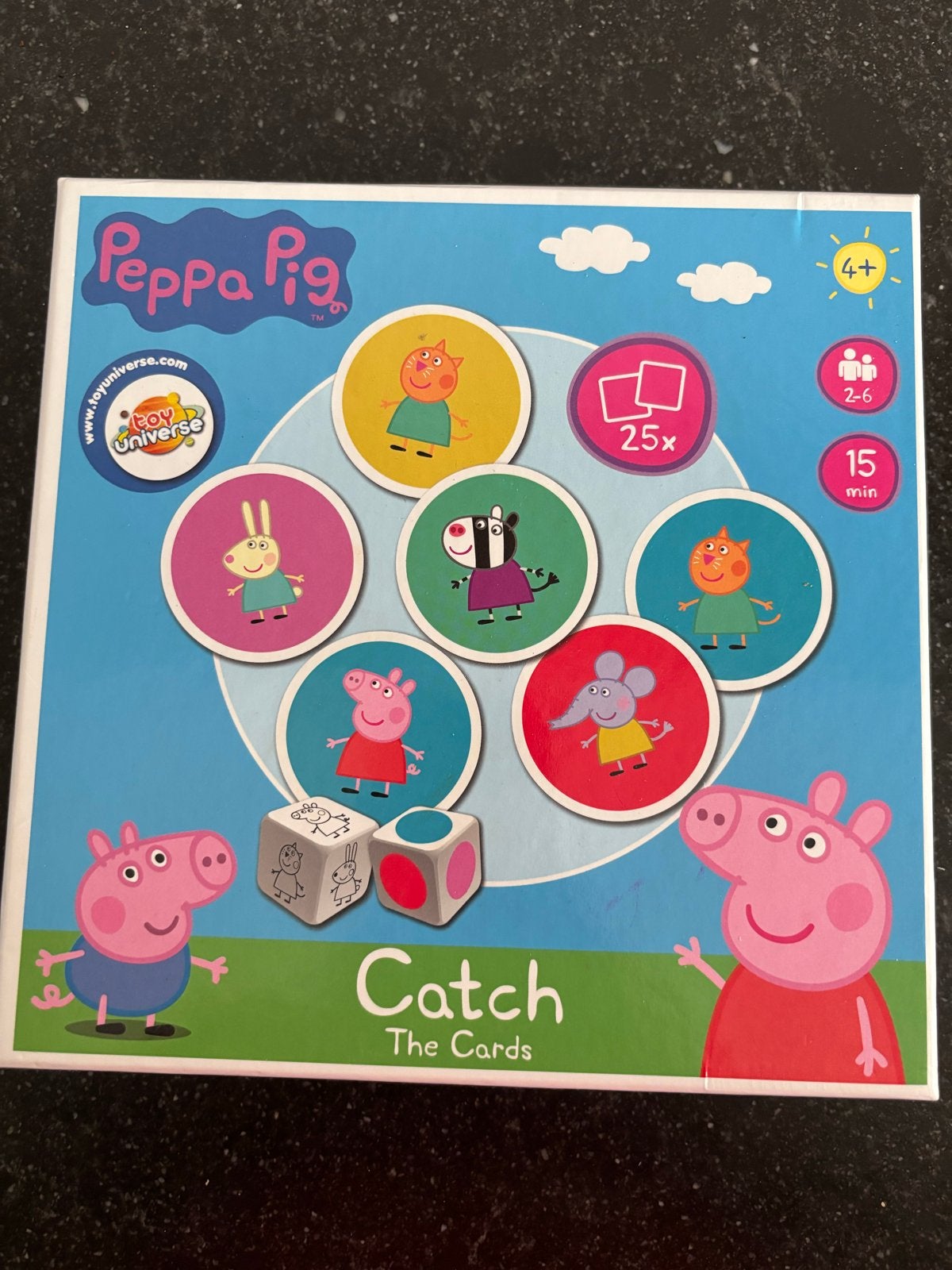 Peppa Pig Catch the Cards - Leuk familiespel!, Drie of vier spelers, Ophalen of Verzenden, Gebruikt