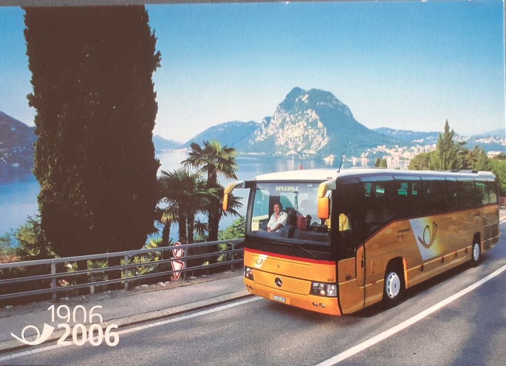 Zwitserland Postkaart 100 Jaar postauto 2006, Ophalen of Verzenden, Briefkaart