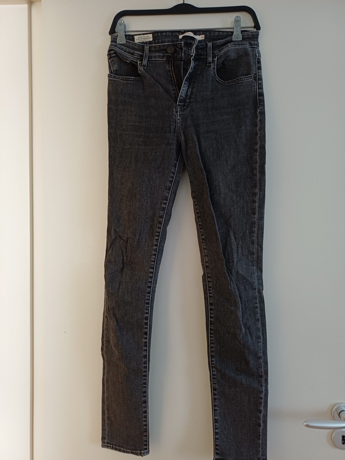 Levi's Premium 721 High Rise Skinny Jeans W28/L30, Zwart, Ophalen of Verzenden, Zo goed als nieuw, W28 - W29 (confectie 36)