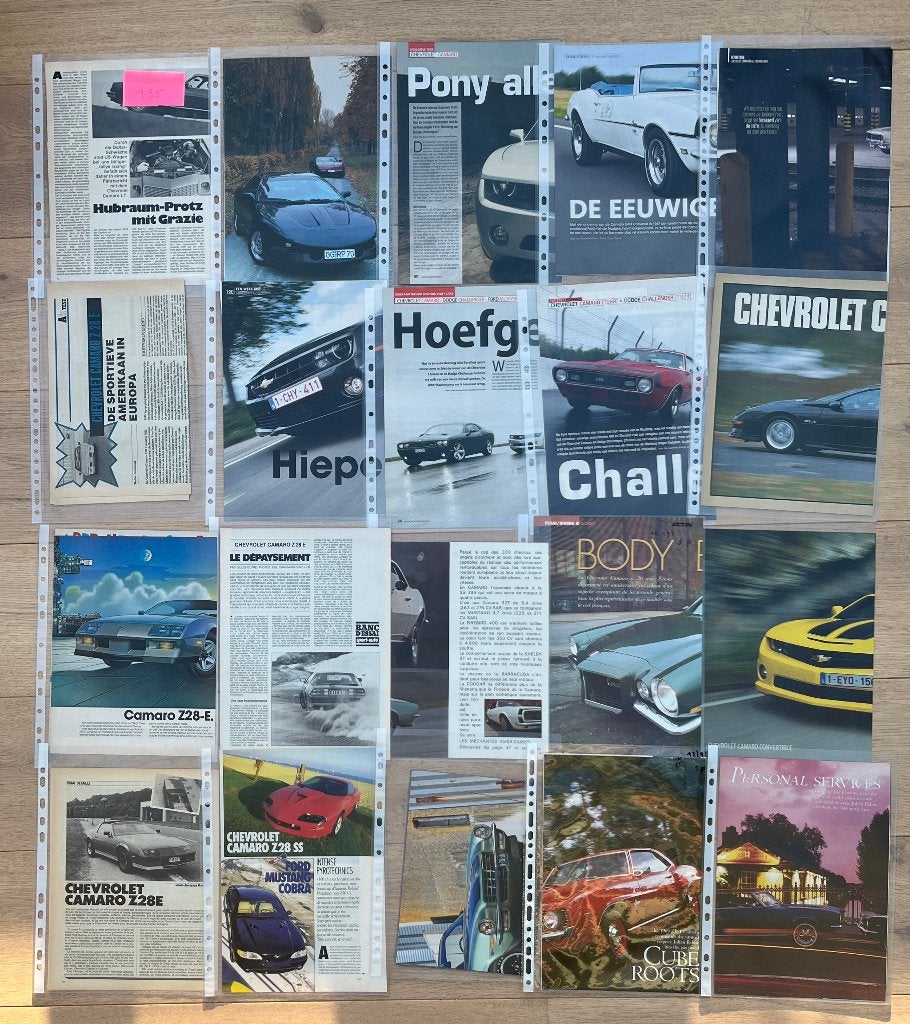CHEVROLET CAMARO - ARTIKELS, Verzenden, Chevrolet