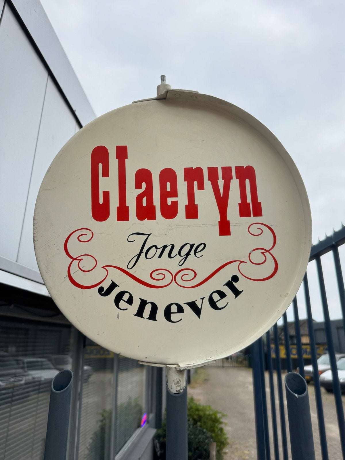 Vintage Claeryn Jonge Jenever Reclamebord, Ophalen of Verzenden, Gebruikt, Reclamebord