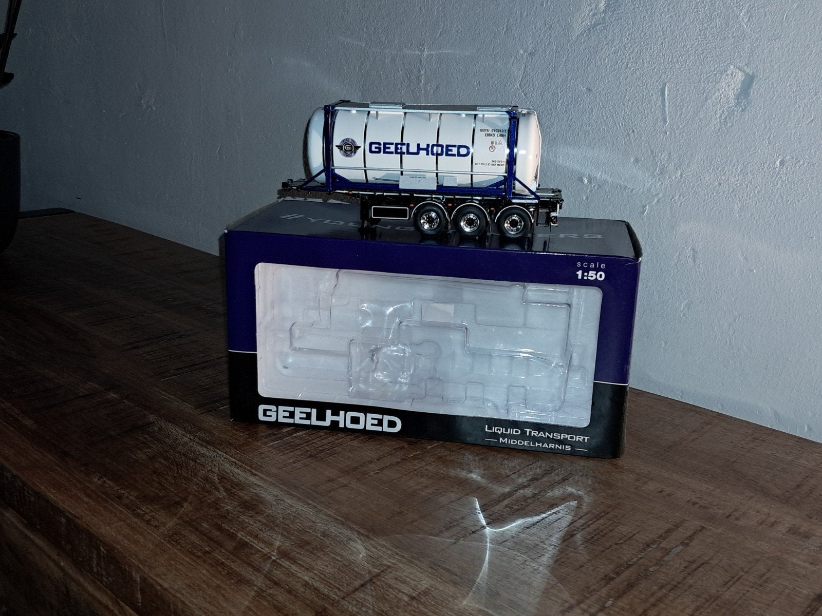 Geelhoed container trailer  3axle/20FT Tank container, Ophalen of Verzenden, Zo goed als nieuw, Bus of Vrachtwagen, Wsi