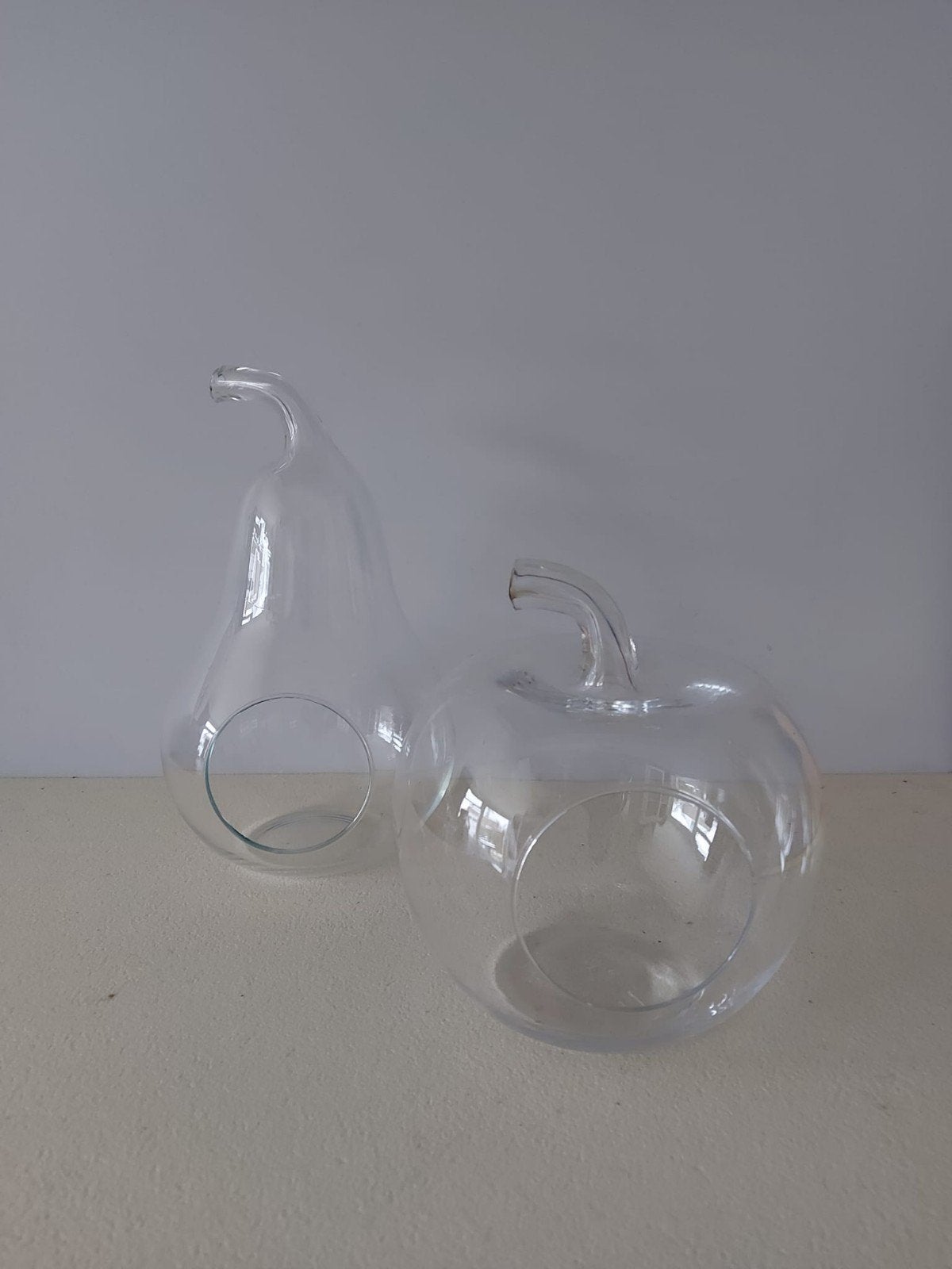 Glazen terrarium peer en appel vorm, Overige kleuren, Ophalen of Verzenden, Minder dan 50 cm, Glas