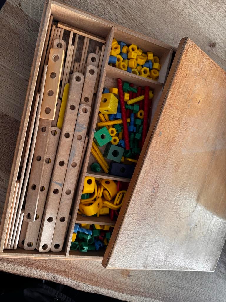 Houten Bouwdoos, Antiek en Kunst, Antiek | Speelgoed, Ophalen