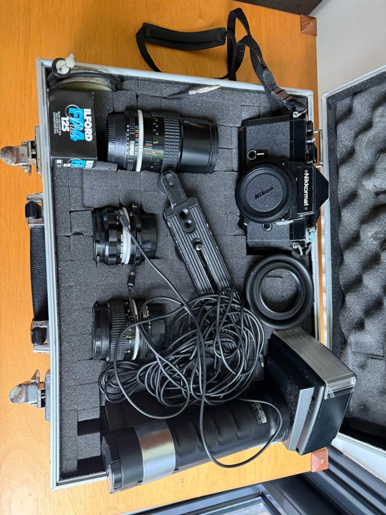 Vintage Nikkormat Camera Set met Lenzen en Accessoires, Audio, Tv en Foto, Fotocamera's Analoog, Gebruikt, Spiegelreflex, Nikon