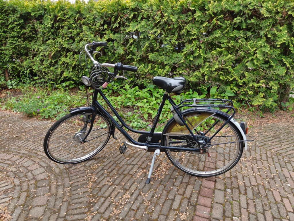 Gebruikte Gazelle damesfiets 24 inch, Fietsen en Brommers, Fietsen | Dames | Damesfietsen, Ophalen, Gebruikt, Velgrem, Minder dan 47 cm