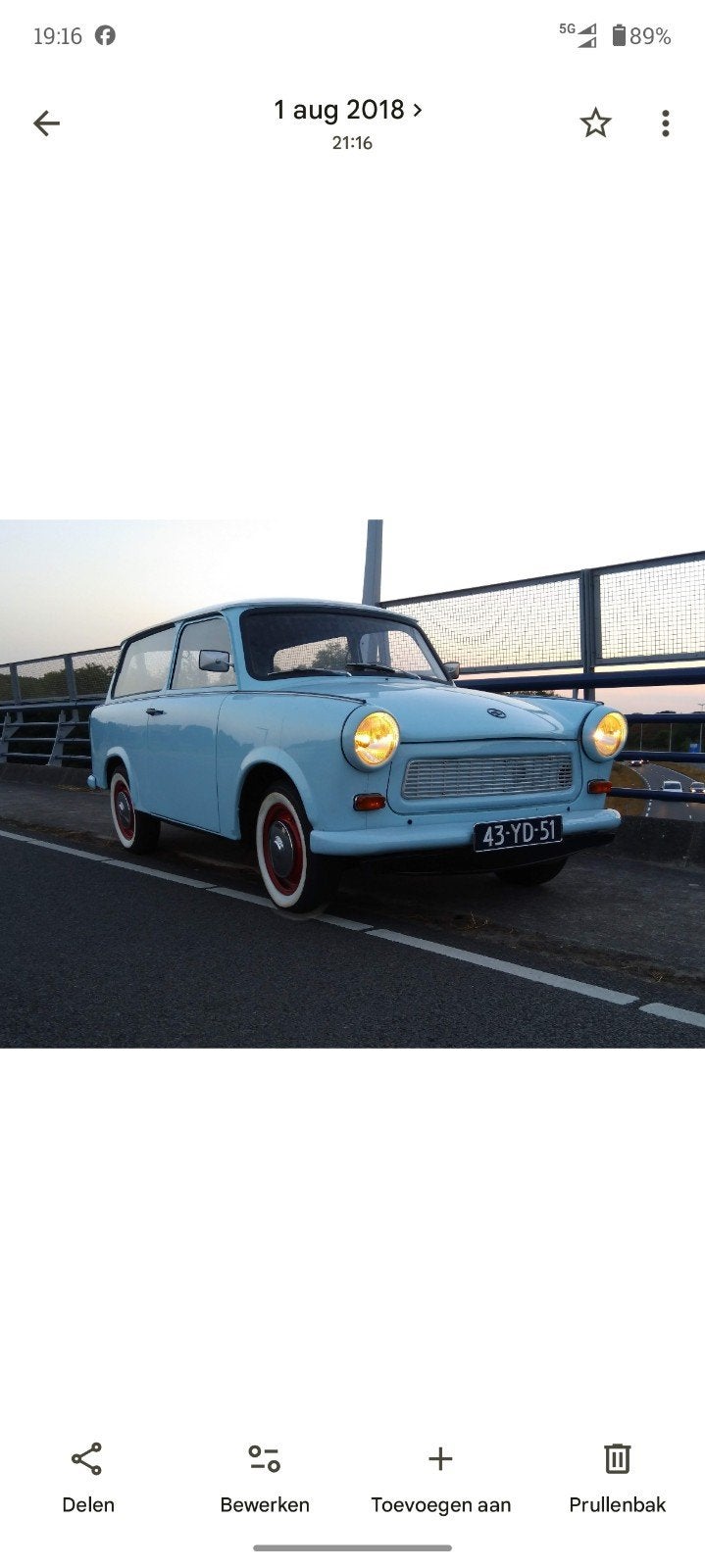 Trabant 601 kombi, Auto's, Voorwielaandrijving, Stof, 602 cc, Blauw