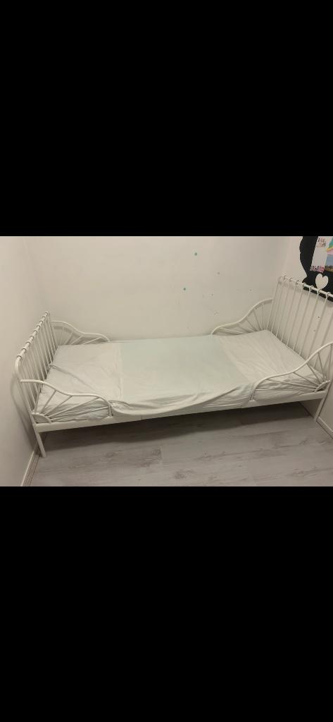 IKEA Minnen meegroeibed 80/200 (wit), Kinderen en Baby's, Kinderkamer | Bedden, Ophalen, Gebruikt, 70 tot 85 cm, Lattenbodem