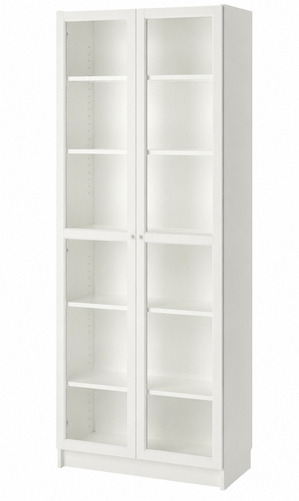 Te Koop 4 IKEA Billy Boekenkast  Glazen Deurtjes wit., Huis en Inrichting, Kasten | Boekenkasten, Ophalen, Minder dan 50 cm, Zo goed als nieuw