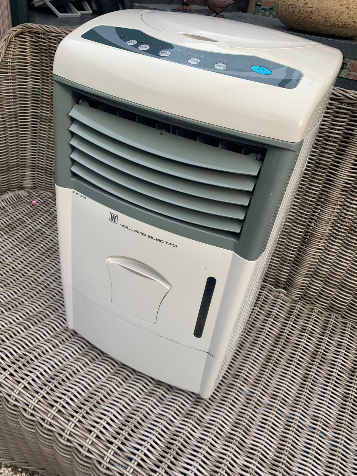 Holland Electro luchtkoeler ventilator en luchtfilter, Ophalen, Timer, 3 snelheden of meer, Zo goed als nieuw
