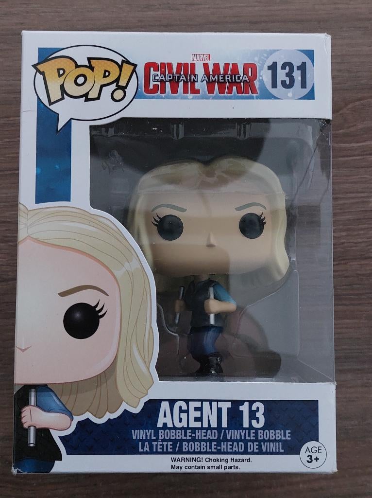 Funko Pop - 131 - Agent 13 (Marvel Civil War Captain America, Ophalen of Verzenden, Zo goed als nieuw