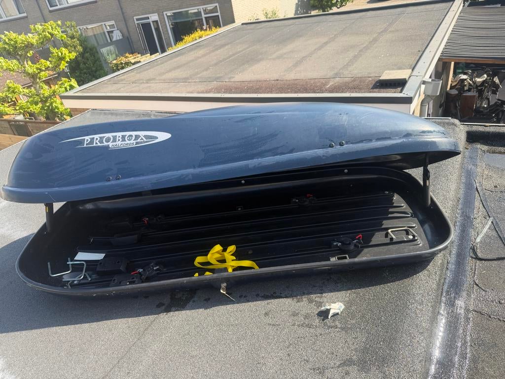 Probox Halfords 455 Dakkoffer - Ruime Opbergoplossing, Auto diversen, Ophalen of Verzenden, Gebruikt