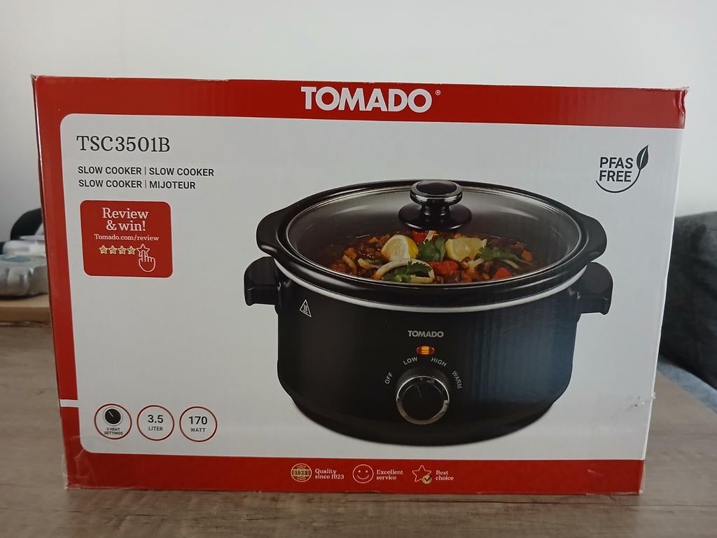 Tomado TSC3501B Slowcooker - Nieuw in doos, Ophalen of Verzenden, Nieuw
