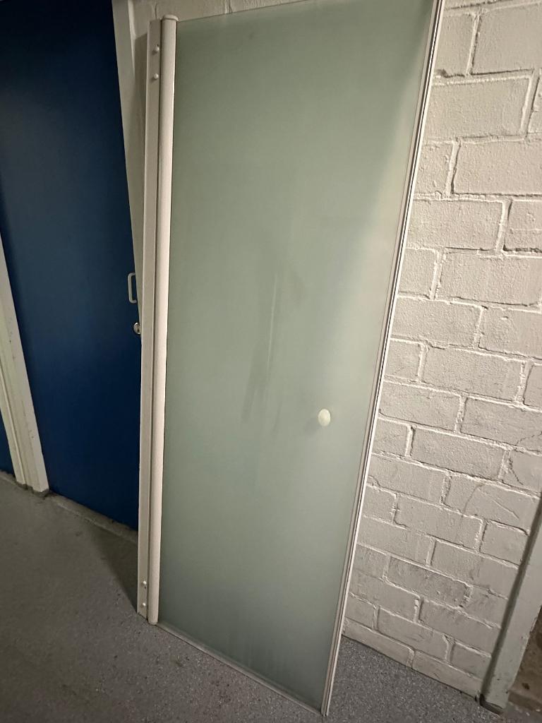 Douchedeur, geheel mat glas, Ophalen, Gebruikt, Glas, Douche