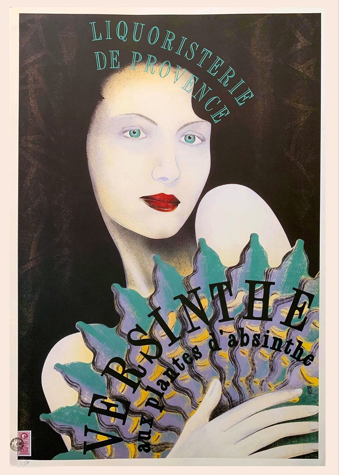 Vintage Absinthe Poster - Liquoristerie de Provence, Ophalen of Verzenden, Gebruikt