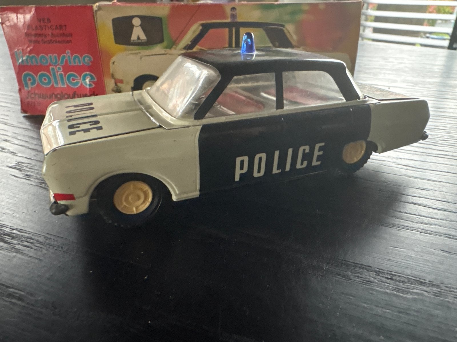 Vintage VEB Plasticart Limousine Police auto met vliegwiel, Ophalen of Verzenden, Nieuw