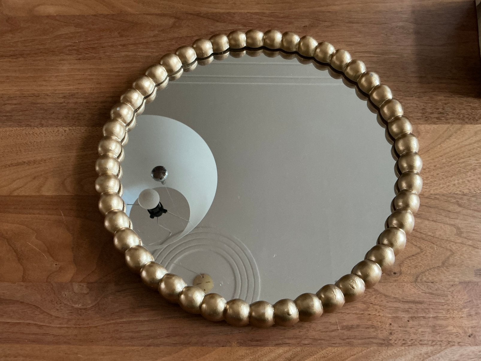 Ronde spiegel met gouden rand - Nieuw - Blokker, Huis en Inrichting, Woonaccessoires | Spiegels, Ophalen, Nieuw, Rond