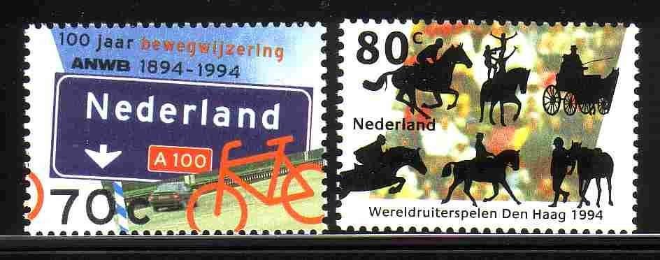 Nederland 1994 1616/1617 ANWB & Ruiterspelen, Postfris, Ophalen of Verzenden, Na 1940, Postfris