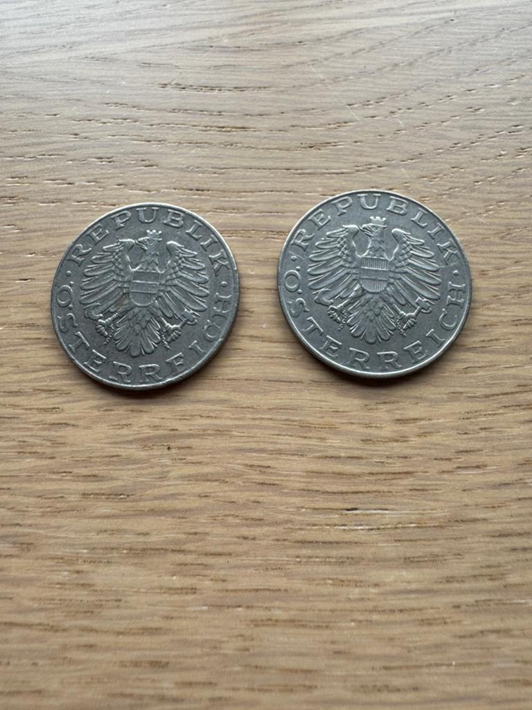 2x 10 Schilling - 1974 - Oostenrijk, Ophalen of Verzenden, Oostenrijk