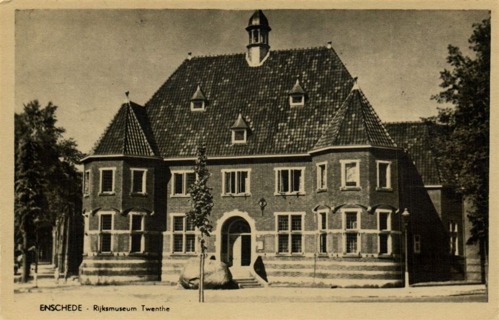 Enschede - Rijksmuseum Twenthe - ongelopen, Ophalen of Verzenden, 1920 tot 1940, Ongelopen, Overijssel