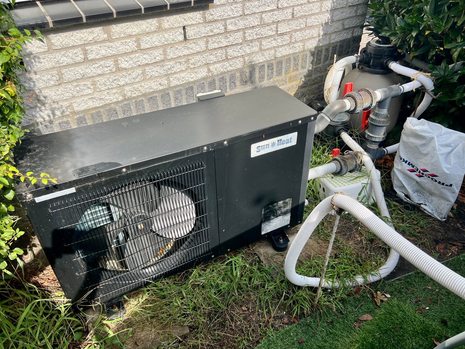 7.8kW Zwembad Warmtepomp + Bypass + Zandfilterpomp, Tuin en Terras, Ophalen, Gebruikt, Verwarming