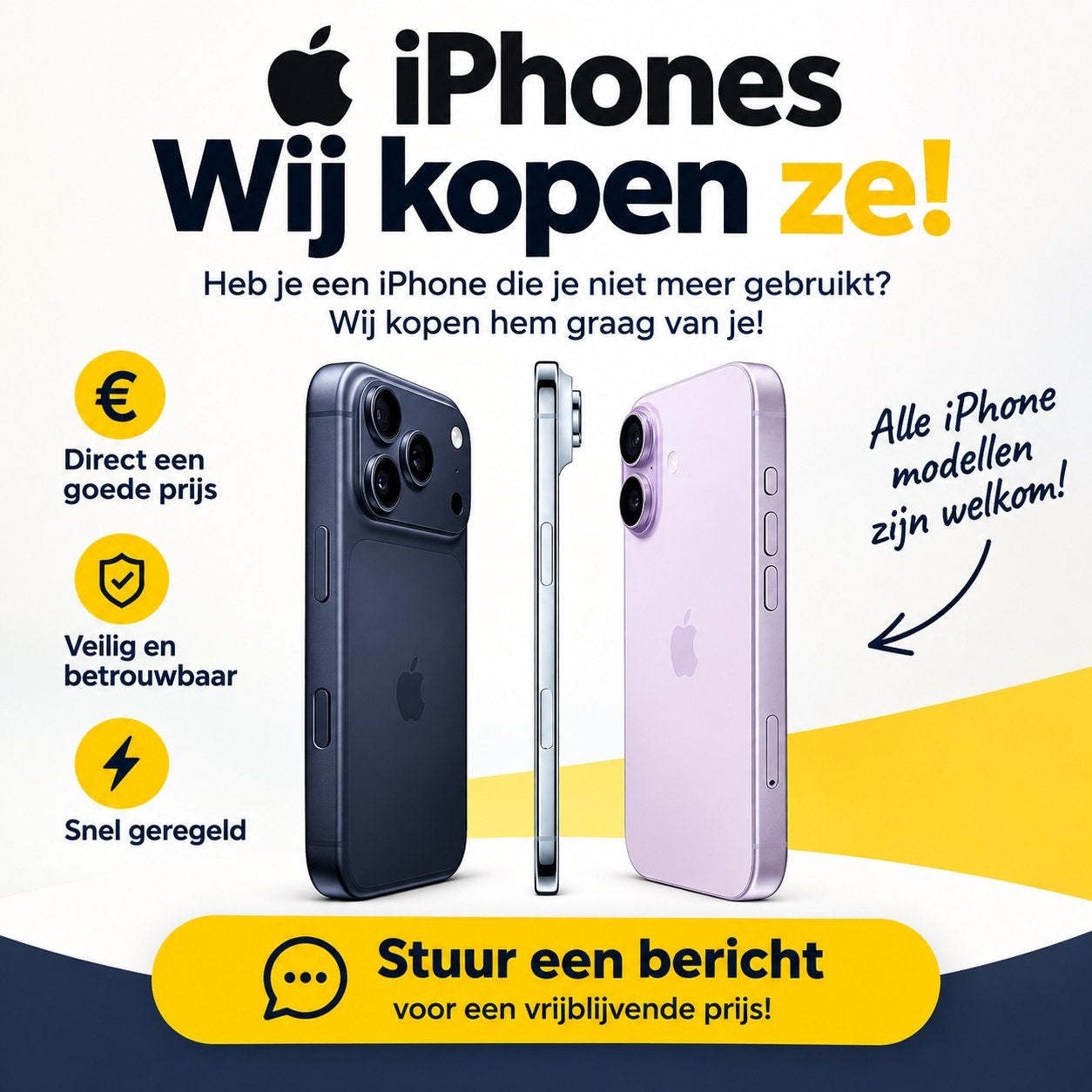 Verkoop je iPhone - Wij kopen alle modellen!, Ophalen of Verzenden, Gebruikt, Overige modellen