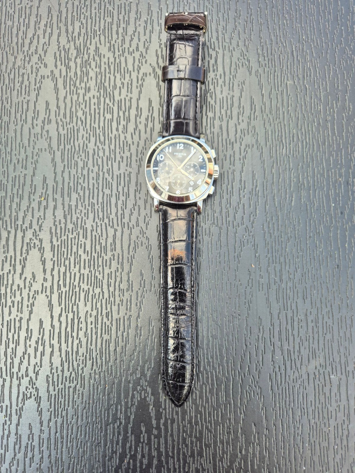 zwart horloge prisma, Overige merken, Staal, Polshorloge, Ophalen of Verzenden