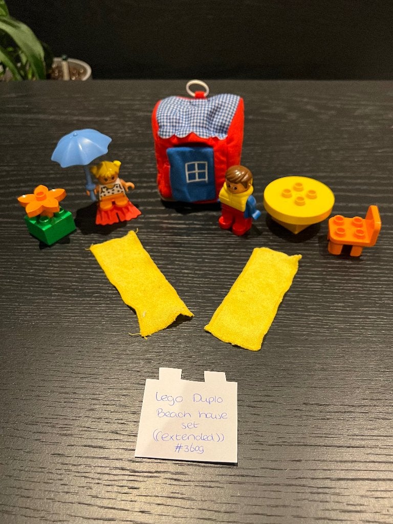 Heel goed Lego Duplo Strandhuis strand set vintage 3609 XL, Kinderen en Baby's, Ophalen of Verzenden, Zo goed als nieuw, Duplo