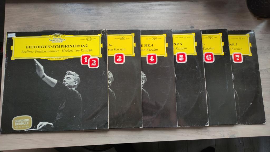 Beethoven symphonien no. 1 t/m 7 Berliner harmoniker lp, Cd's en Dvd's, Ophalen of Verzenden, Overige typen
