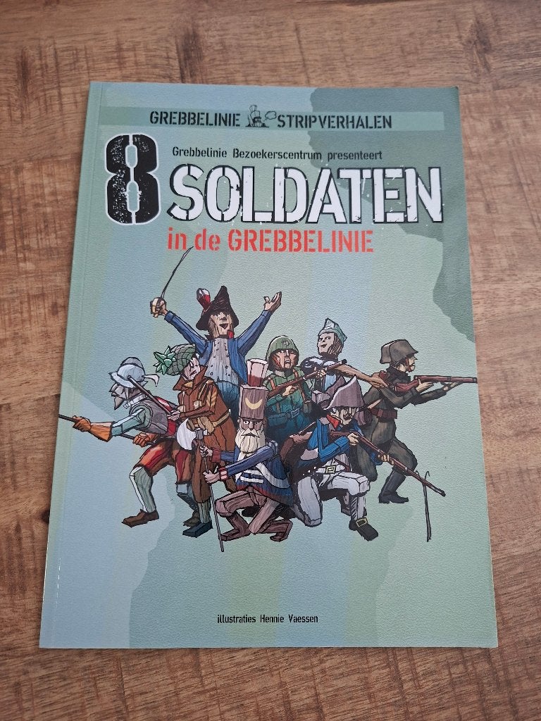 8 Soldaten in de Grebbelinie, Eén stripboek, Ophalen of Verzenden, Zo goed als nieuw