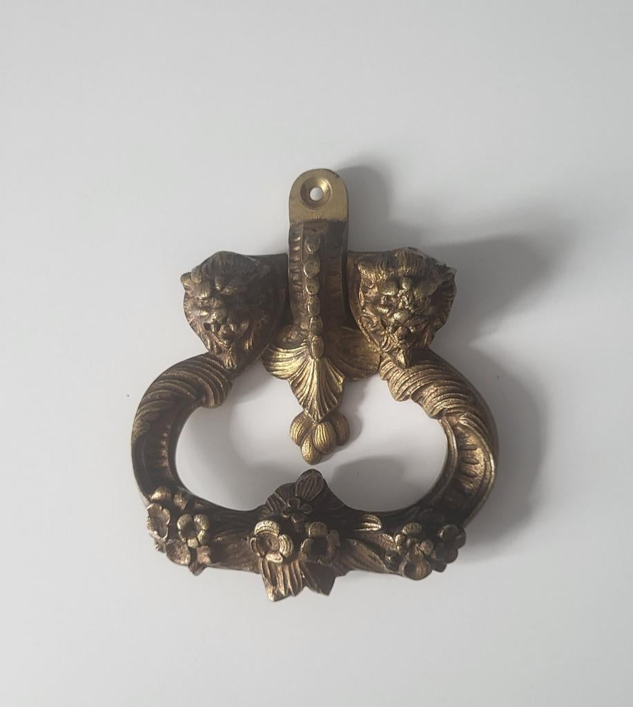 Oude koperen deurklopper, Ophalen of Verzenden