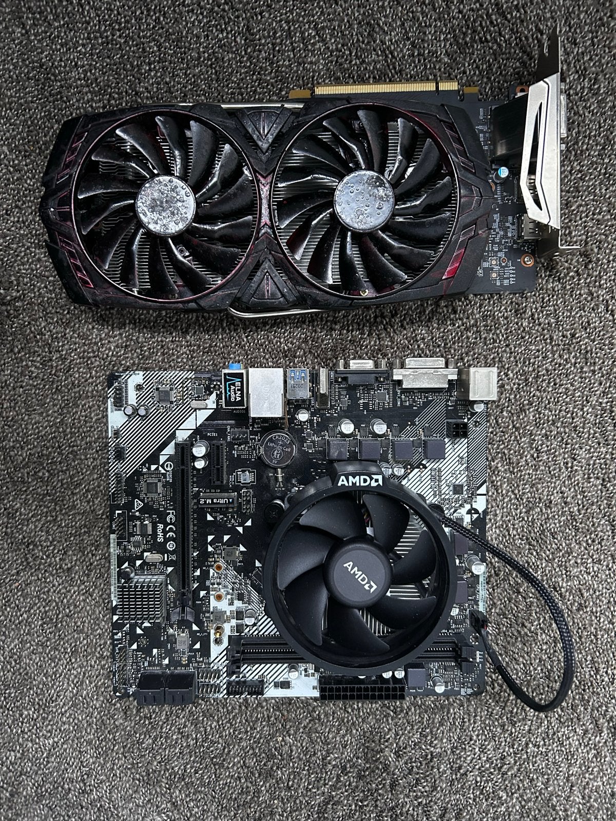 Ryzen 5 1600 & GTX 1060 3GB - Zonder RAM/PSU/Case, Computers en Software, Ophalen, PCI-Express 3, Gebruikt, HDMI
